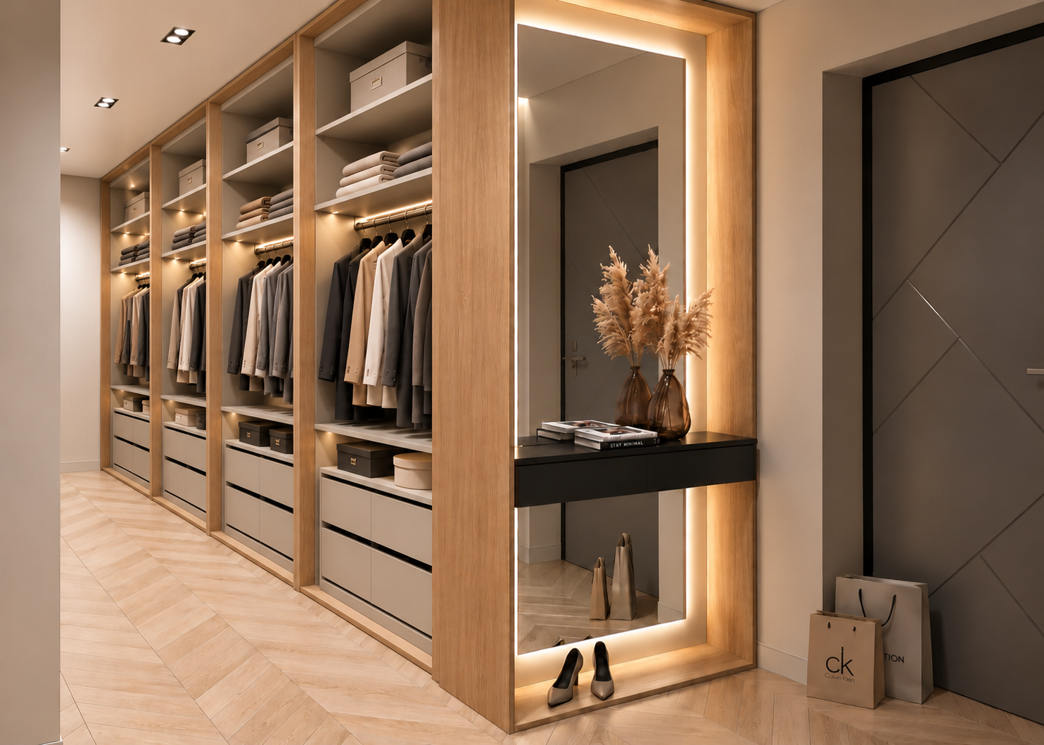 DR-416 Console d’entrée et vestiaire personnalisable